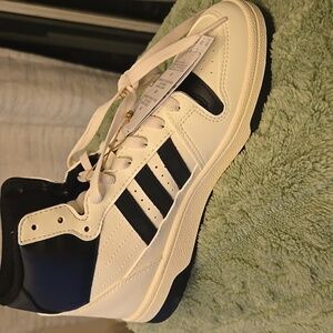 Adidas Womens Break Start Mid Black and White Sneakers